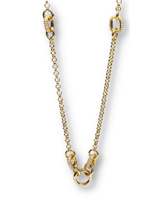 Belcher Chain </br><i> With diamonds in Gold </i>
