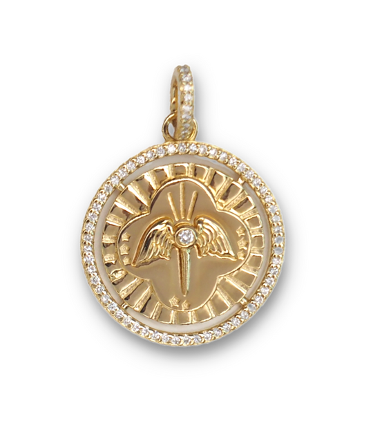 Creatures Freedom </br> <i> Large Pendant in Gold </i>