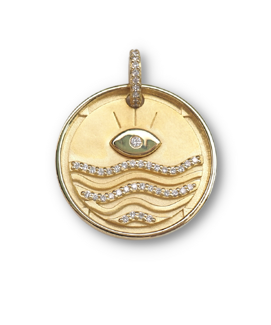 Mimir Vision </br> <i> Large Pendant in Gold </i>