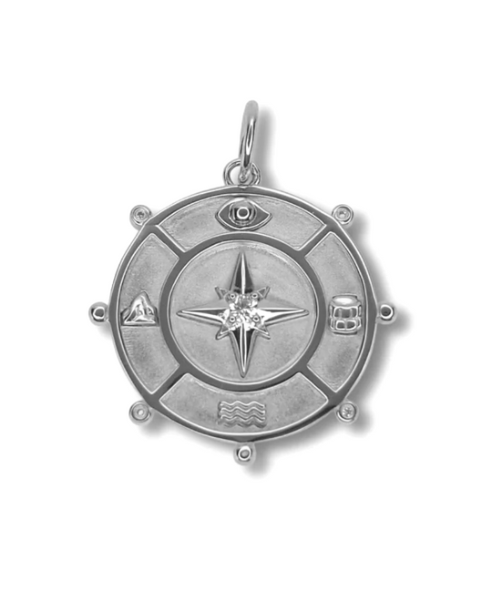 Mimir Guidance </br> <i> Large Pendant in Platinum </i>